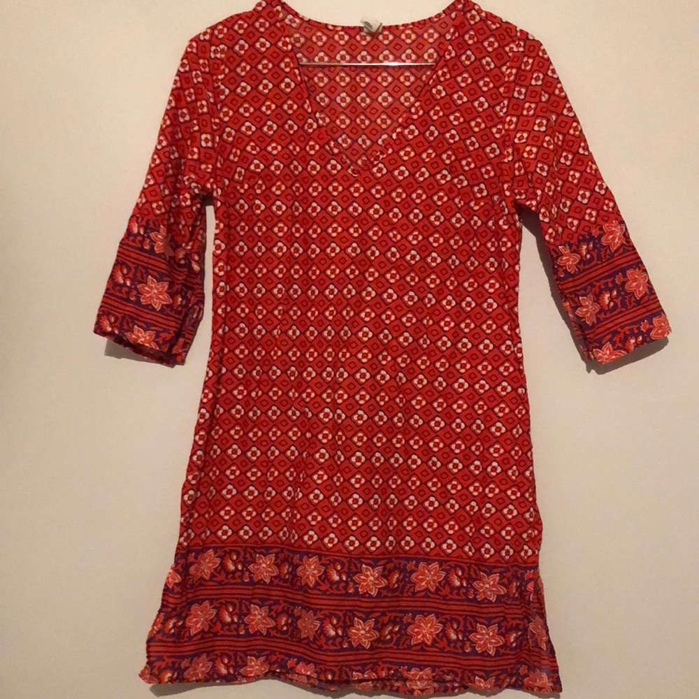 Old Navy | Swim Cover Dress | Red Flowers